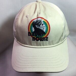 David Bowie Strapback Adjustable Hat Cap Casual Men Women Beige